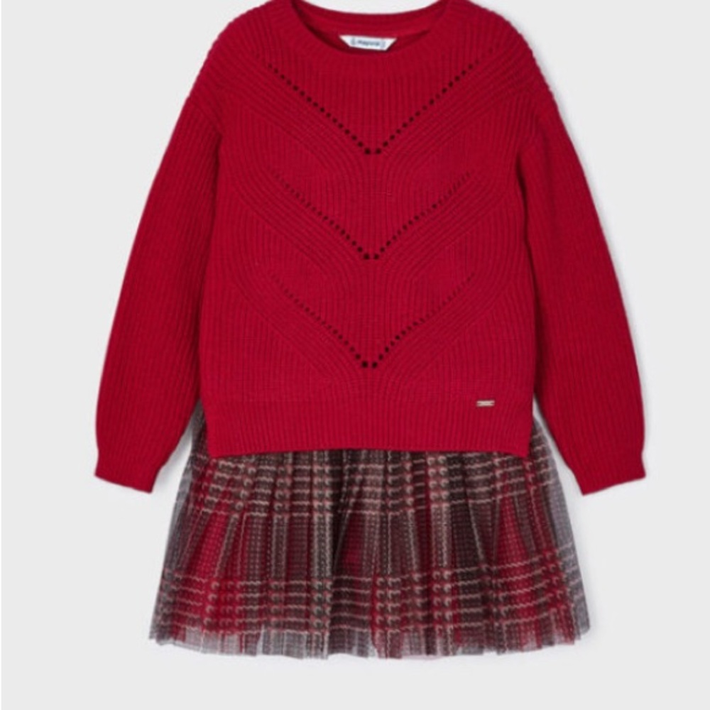 Mayoral Sweater Tulle dress Set